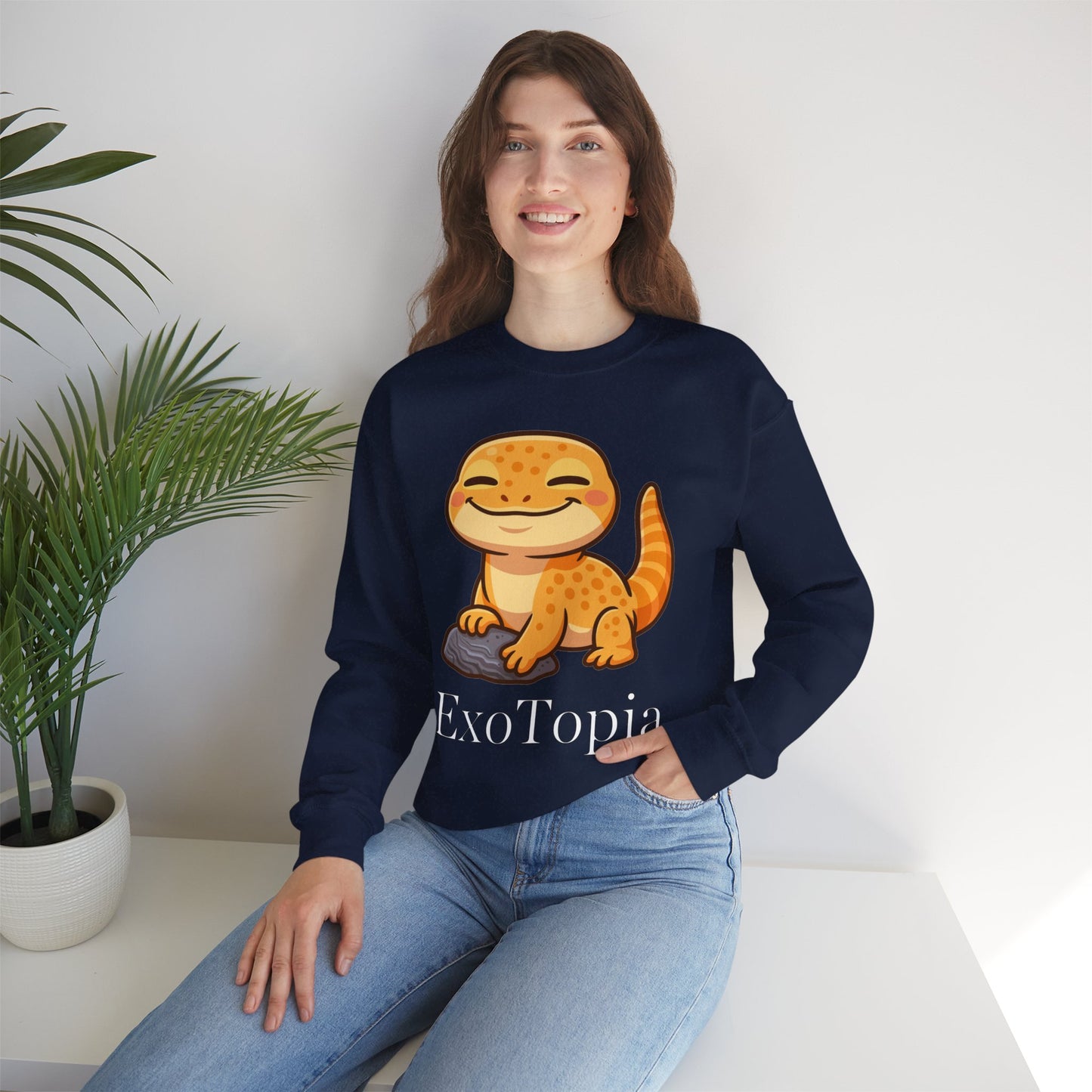 ExoTopia Crewneck - Cute Smiling Lizard