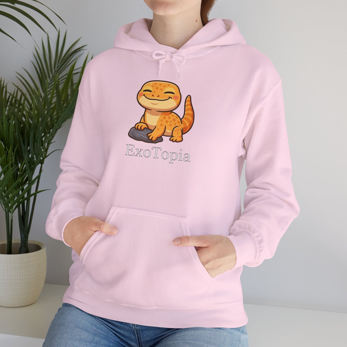 ExoTopia Hoodie - Cute Smiling Lizard