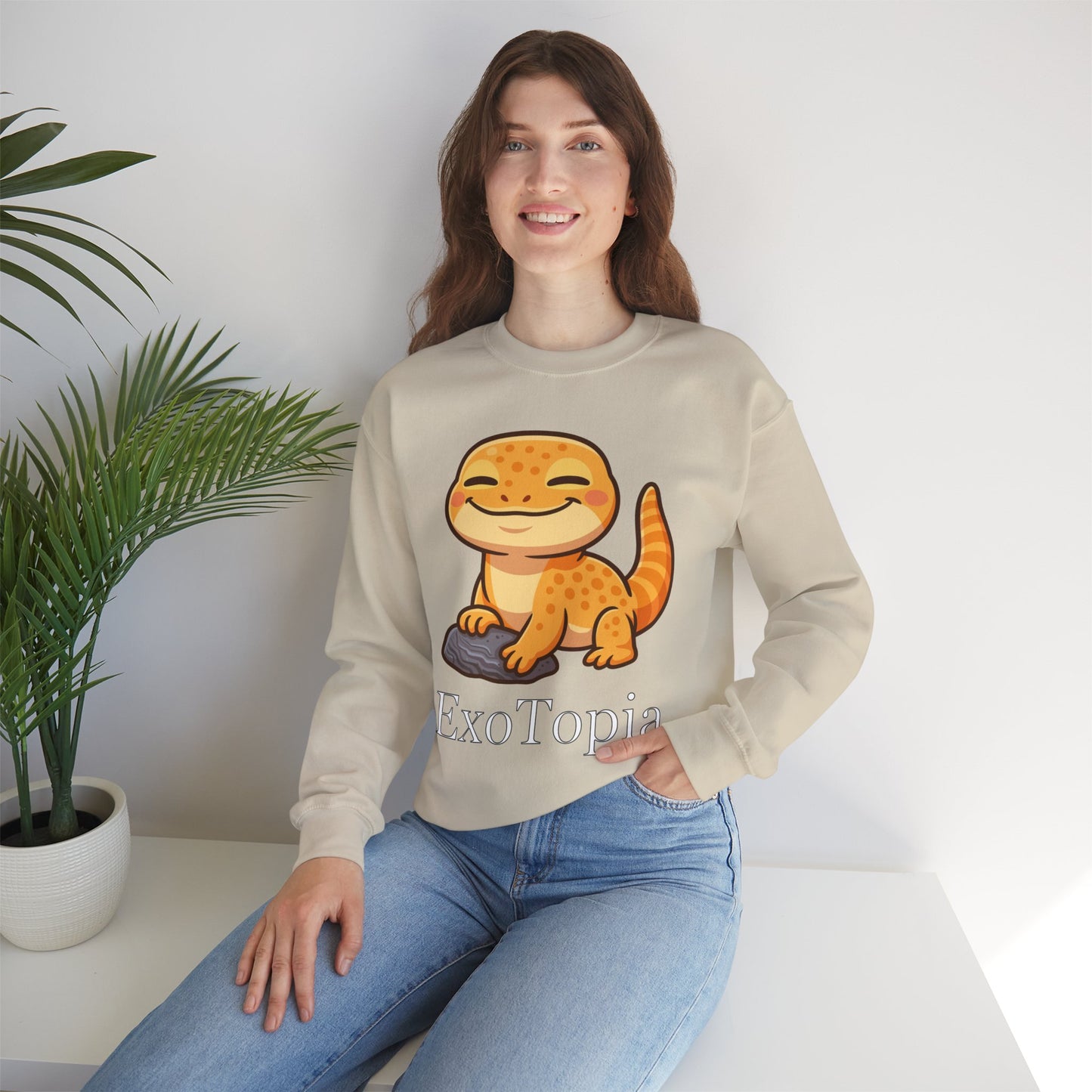 ExoTopia Crewneck - Cute Smiling Lizard