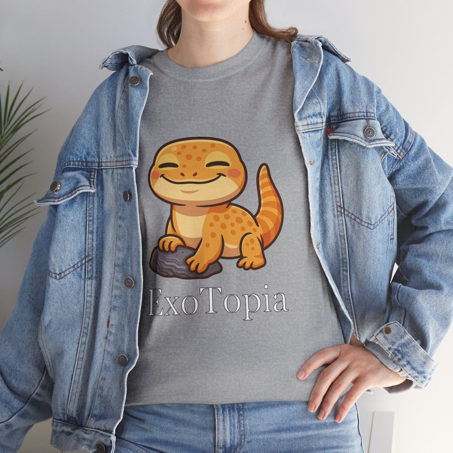 ExoTopia Graphic Tee – Cute Smiling Lizard