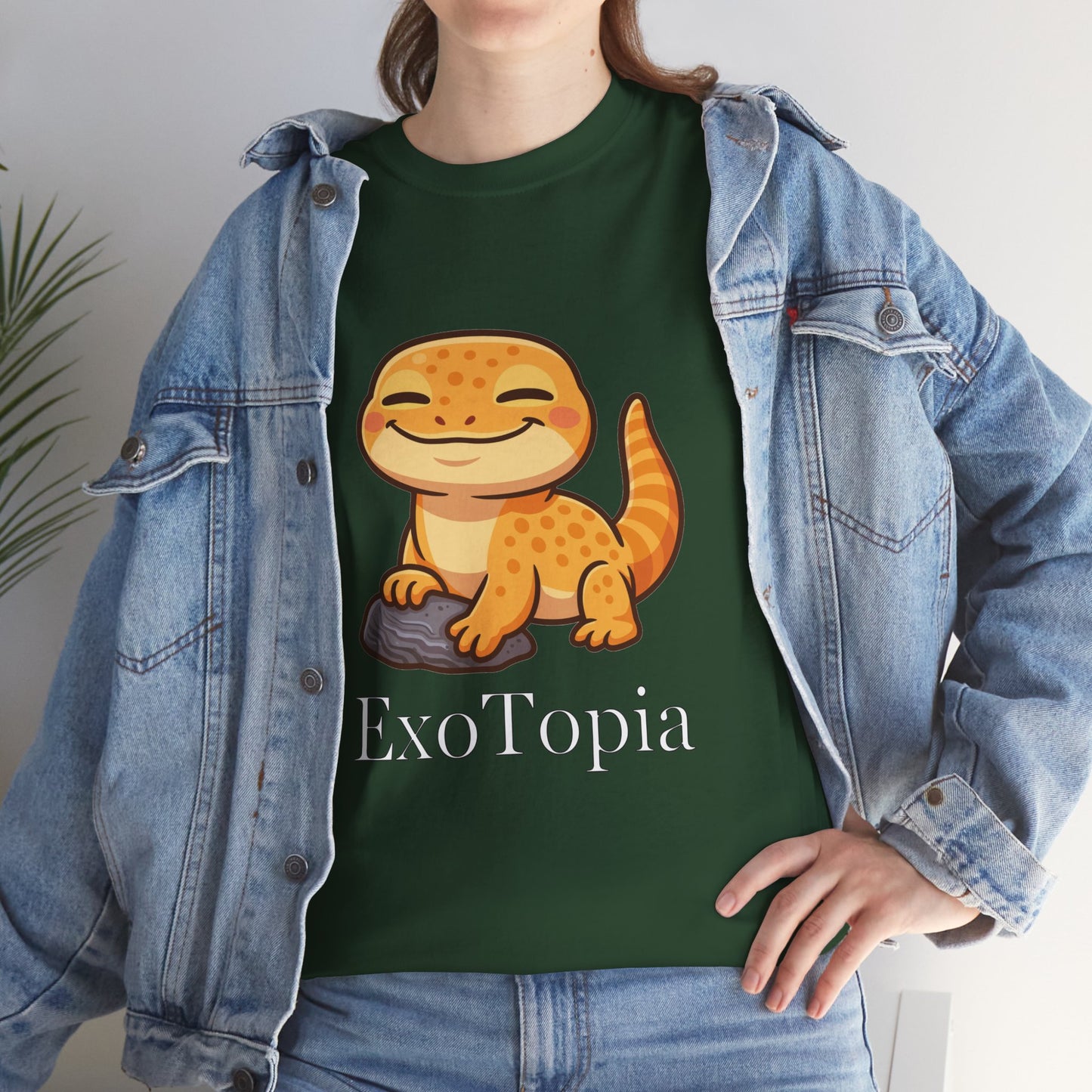 ExoTopia Graphic Tee – Cute Smiling Lizard