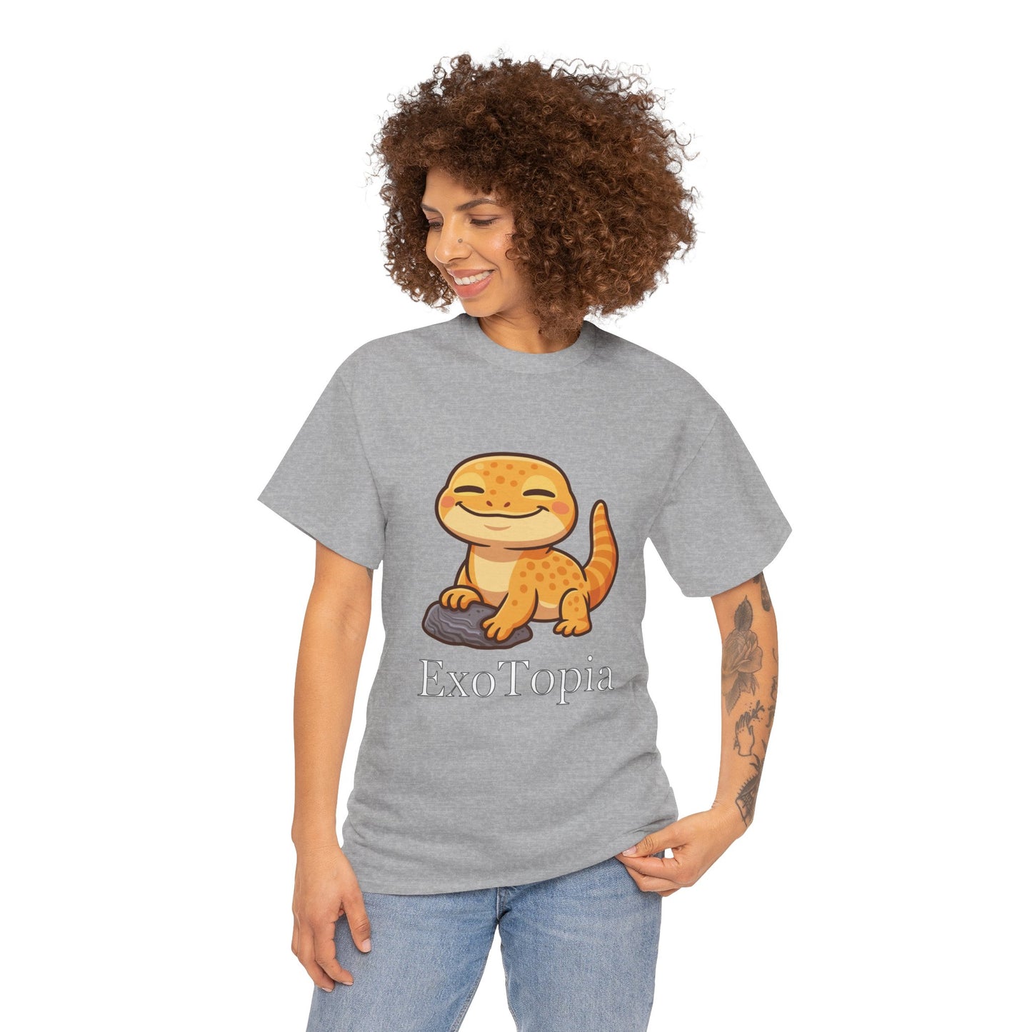 ExoTopia Graphic Tee – Cute Smiling Lizard