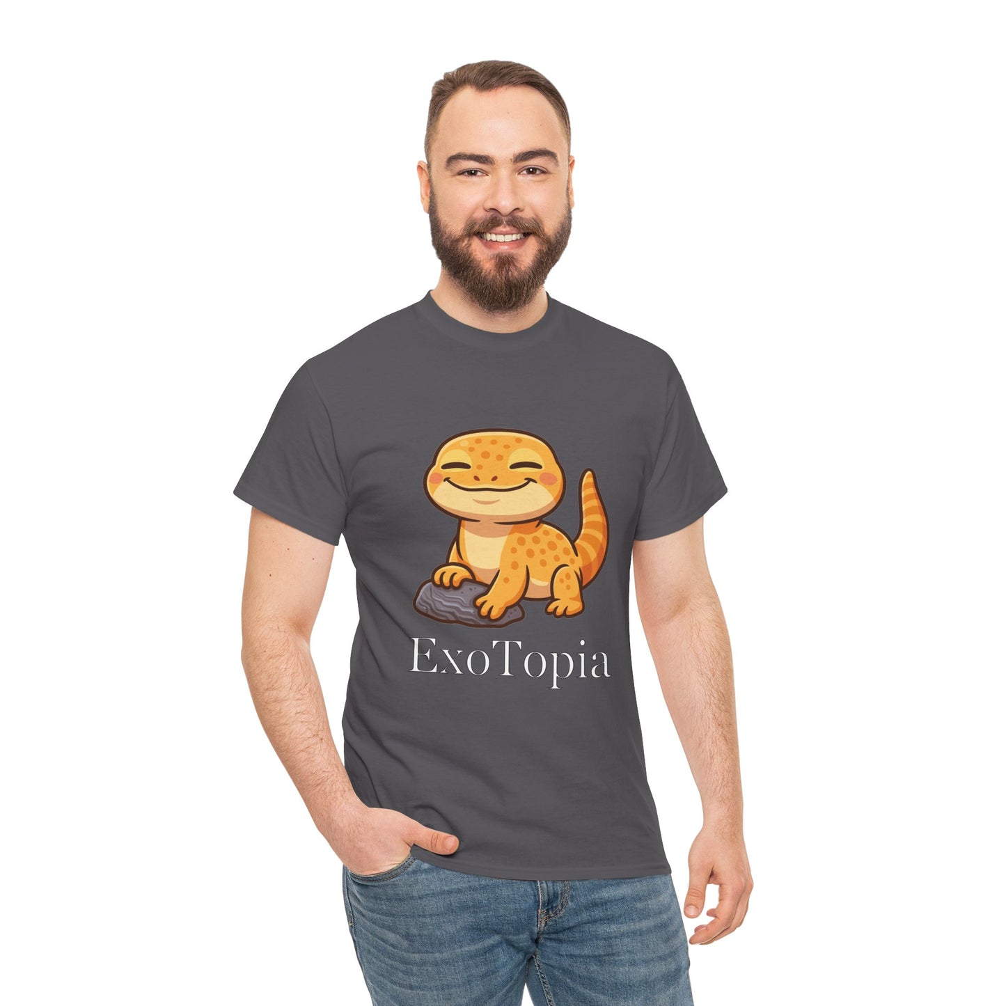 ExoTopia Graphic Tee – Cute Smiling Lizard