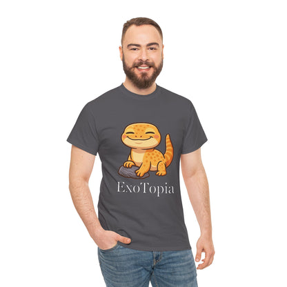 ExoTopia Graphic Tee – Cute Smiling Lizard