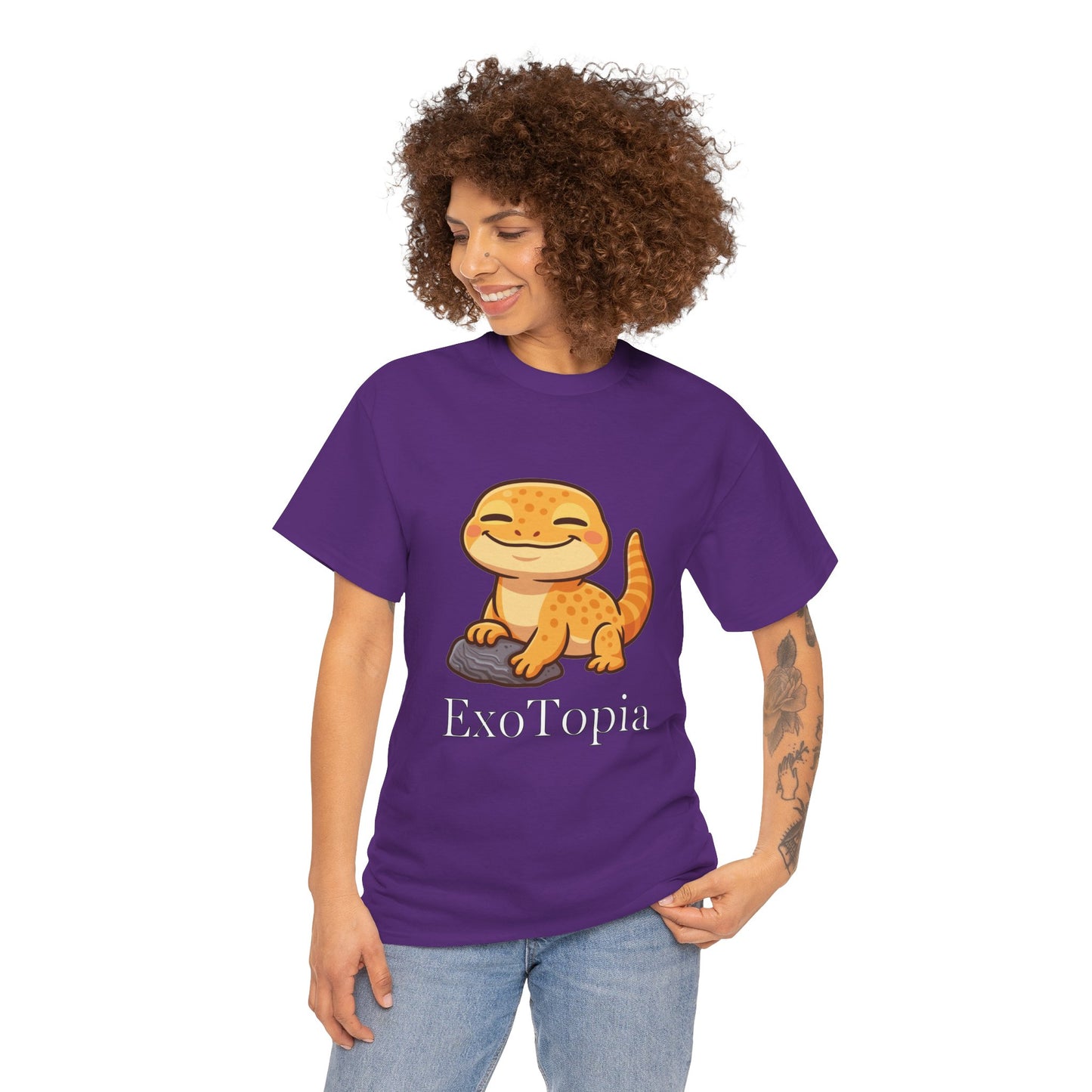 ExoTopia Graphic Tee – Cute Smiling Lizard