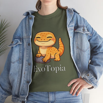 ExoTopia Graphic Tee – Cute Smiling Lizard