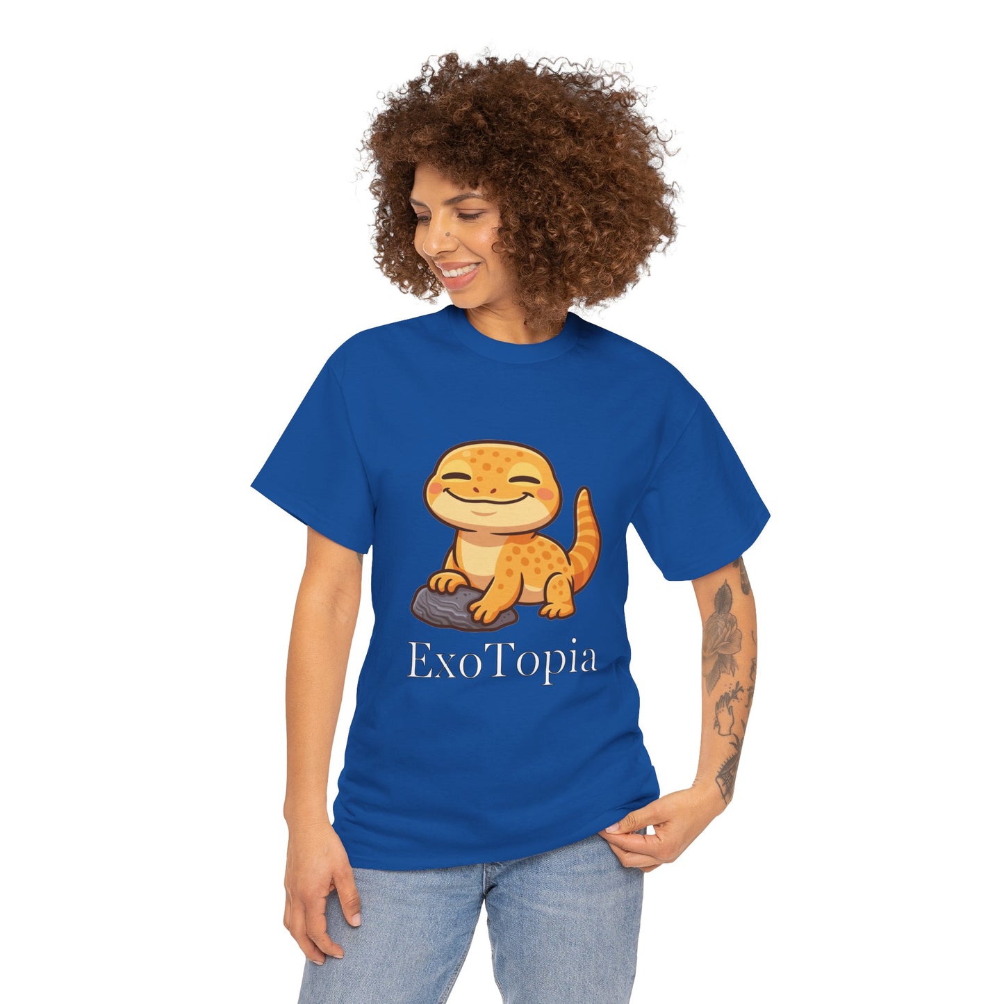 ExoTopia Graphic Tee – Cute Smiling Lizard