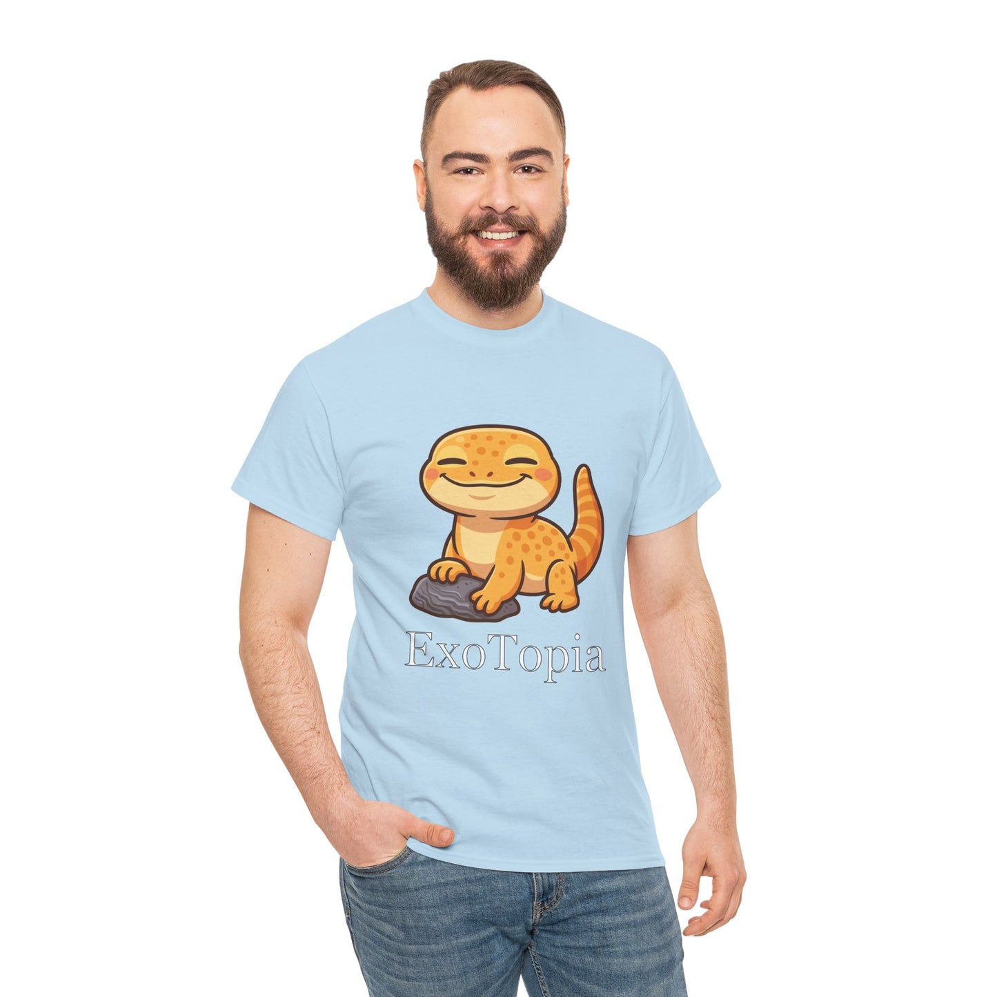 ExoTopia Graphic Tee – Cute Smiling Lizard