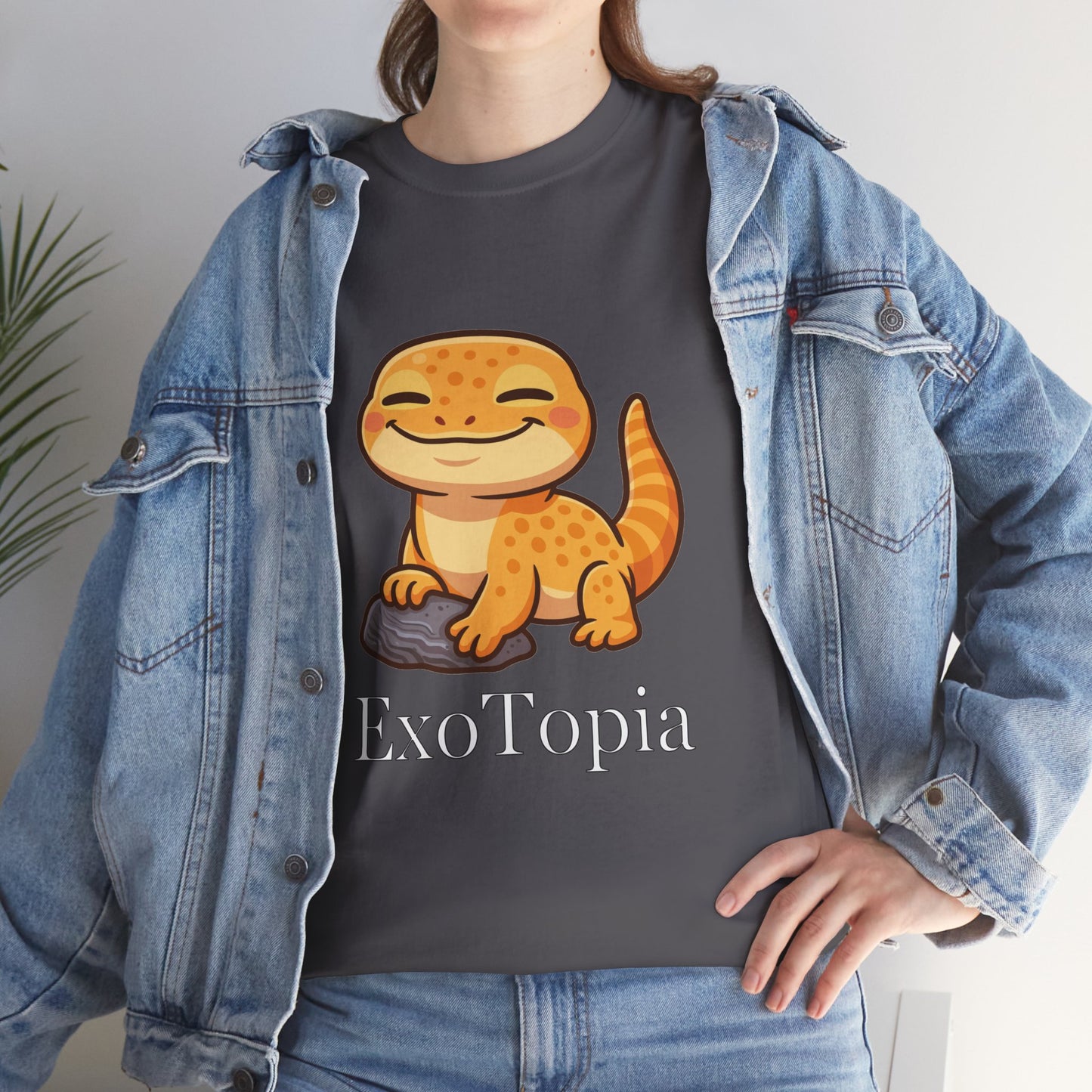 ExoTopia Graphic Tee – Cute Smiling Lizard