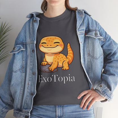 ExoTopia Graphic Tee – Cute Smiling Lizard