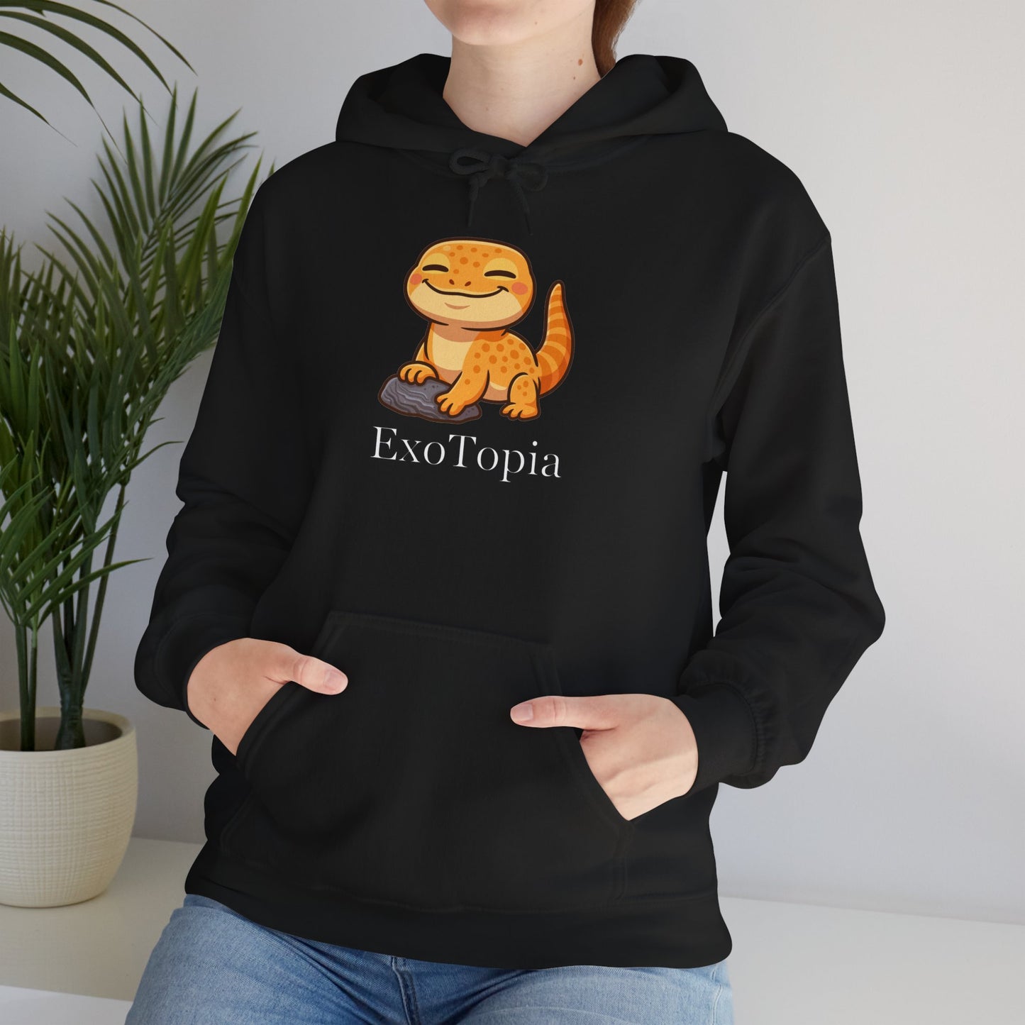 ExoTopia Hoodie - Cute Smiling Lizard