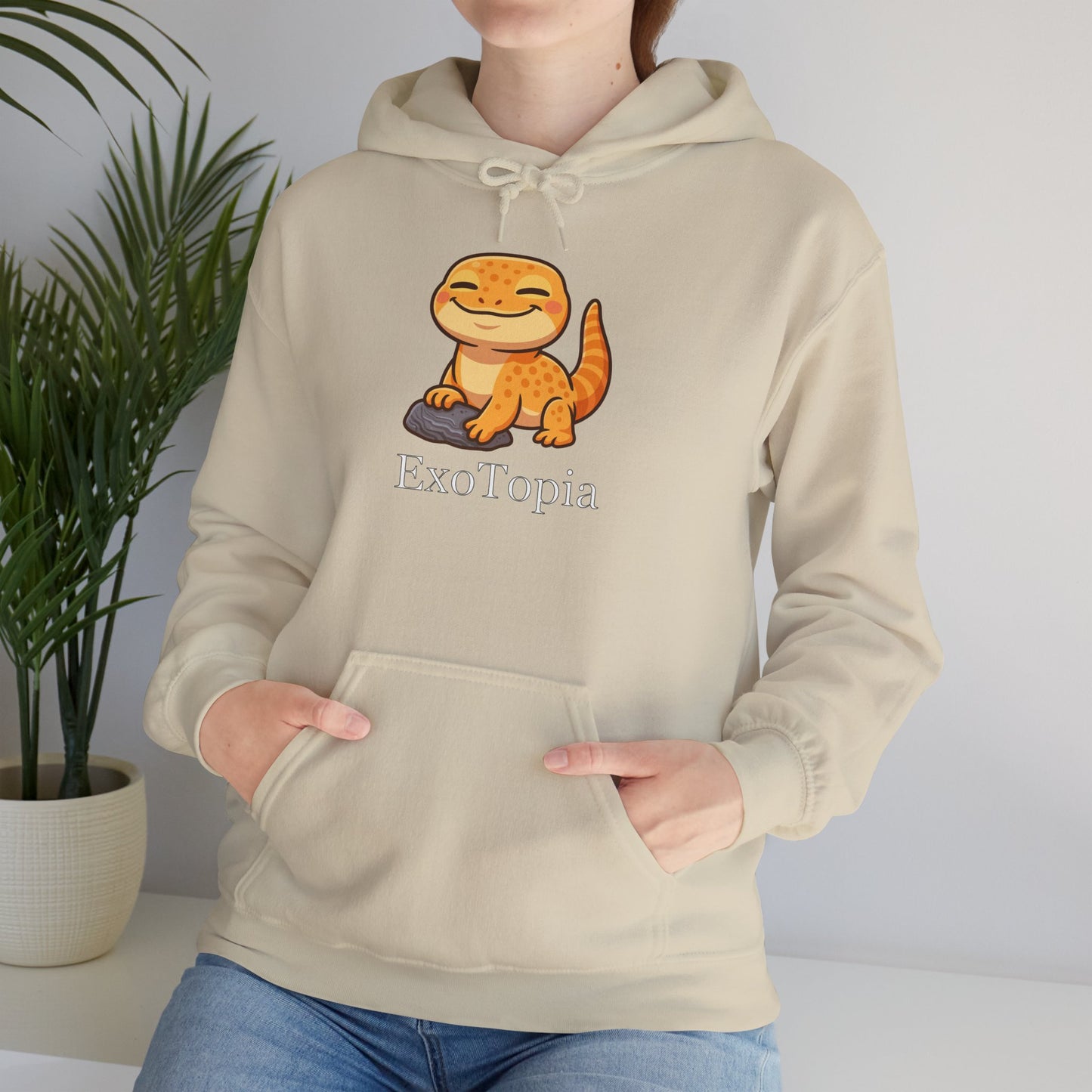 ExoTopia Hoodie - Cute Smiling Lizard
