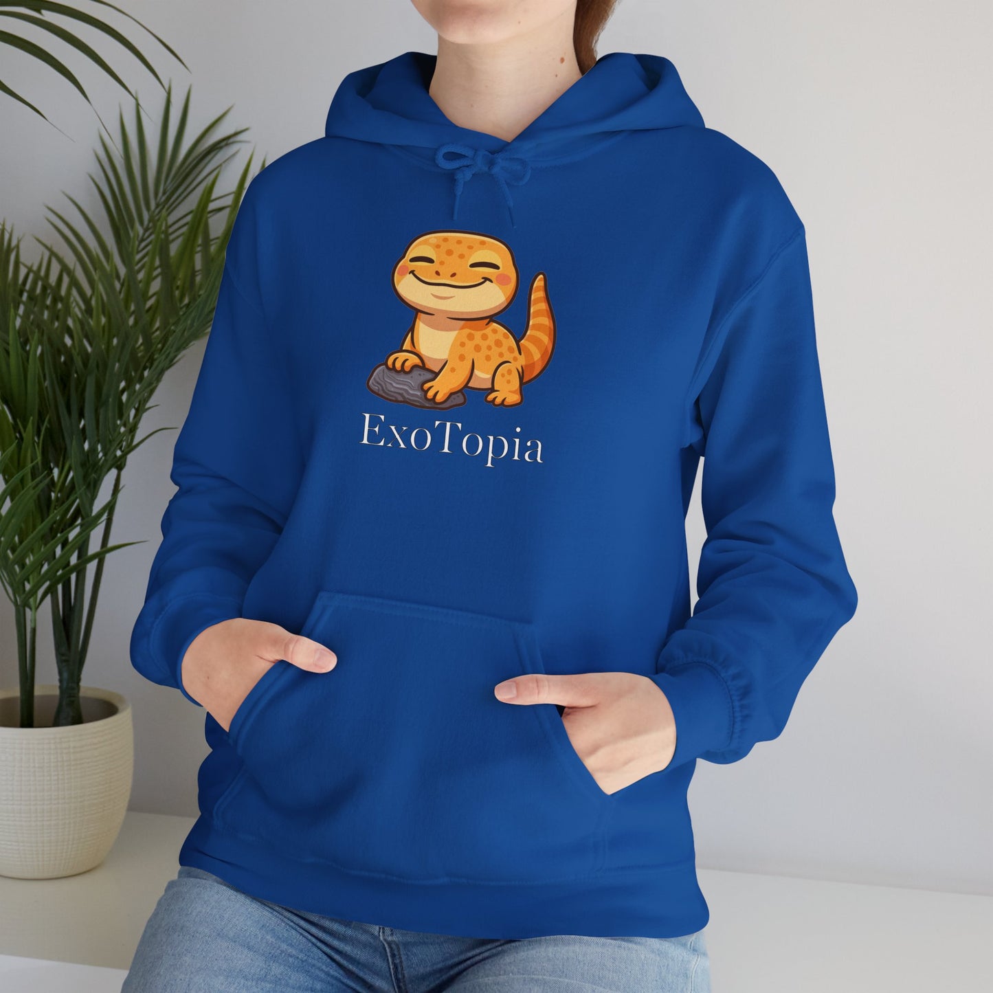 ExoTopia Hoodie - Cute Smiling Lizard