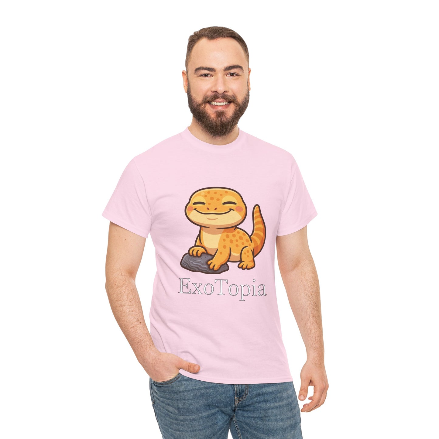 ExoTopia Graphic Tee – Cute Smiling Lizard