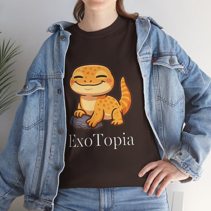 ExoTopia Graphic Tee – Cute Smiling Lizard