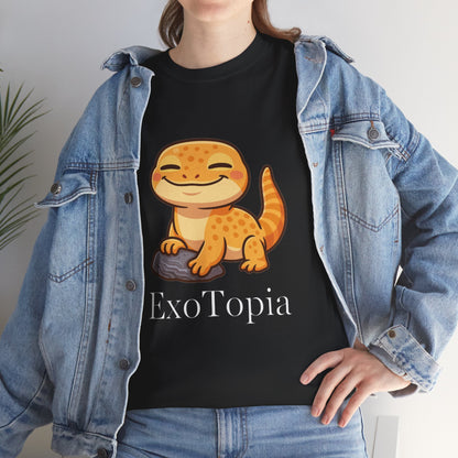 ExoTopia Graphic Tee – Cute Smiling Lizard