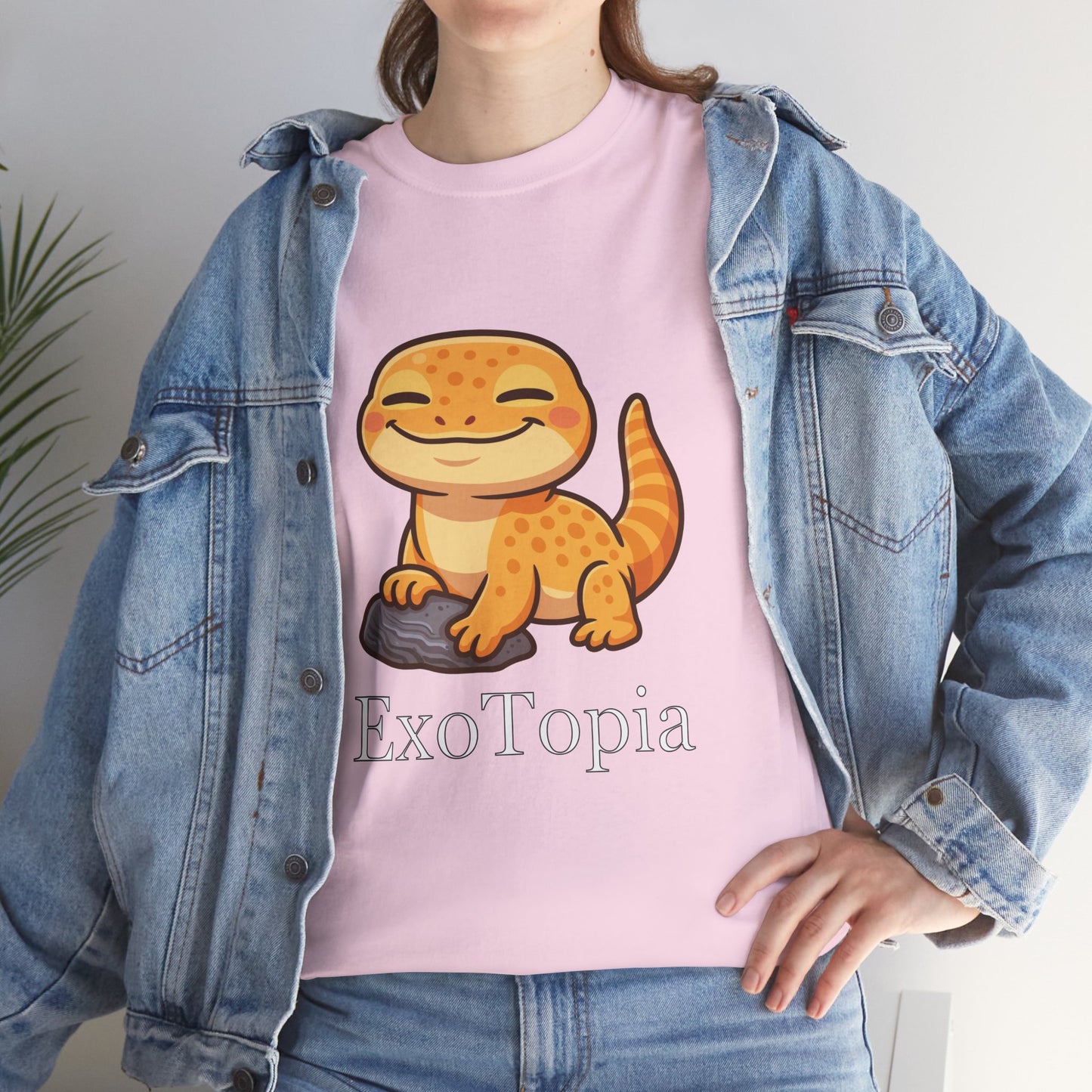 ExoTopia Graphic Tee – Cute Smiling Lizard