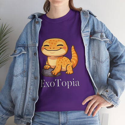 ExoTopia Graphic Tee – Cute Smiling Lizard