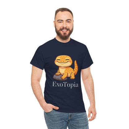 ExoTopia Graphic Tee – Cute Smiling Lizard
