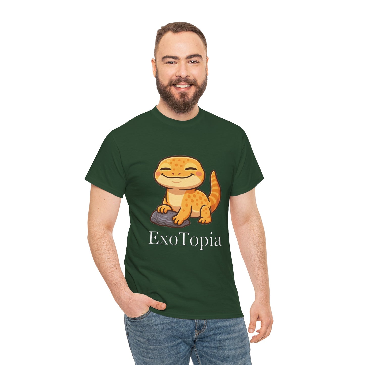 ExoTopia Graphic Tee – Cute Smiling Lizard