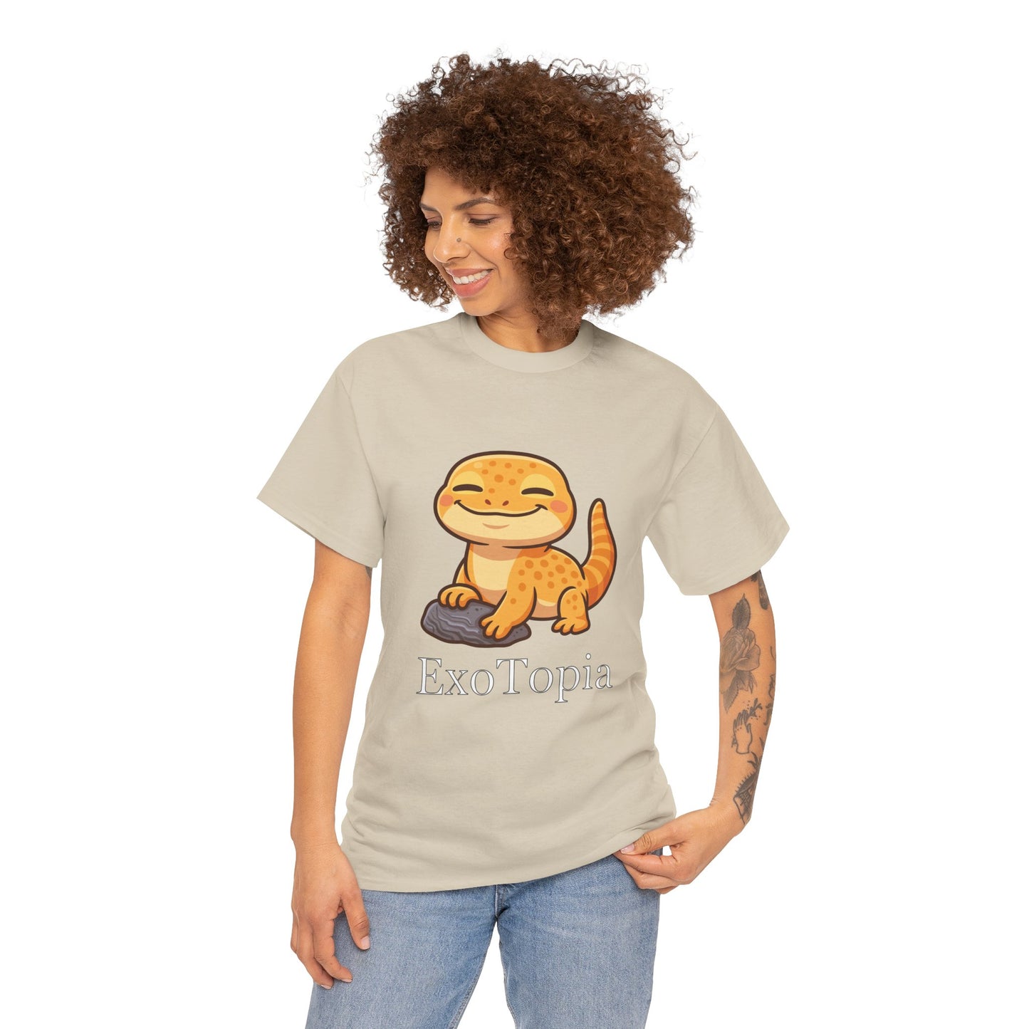 ExoTopia Graphic Tee – Cute Smiling Lizard