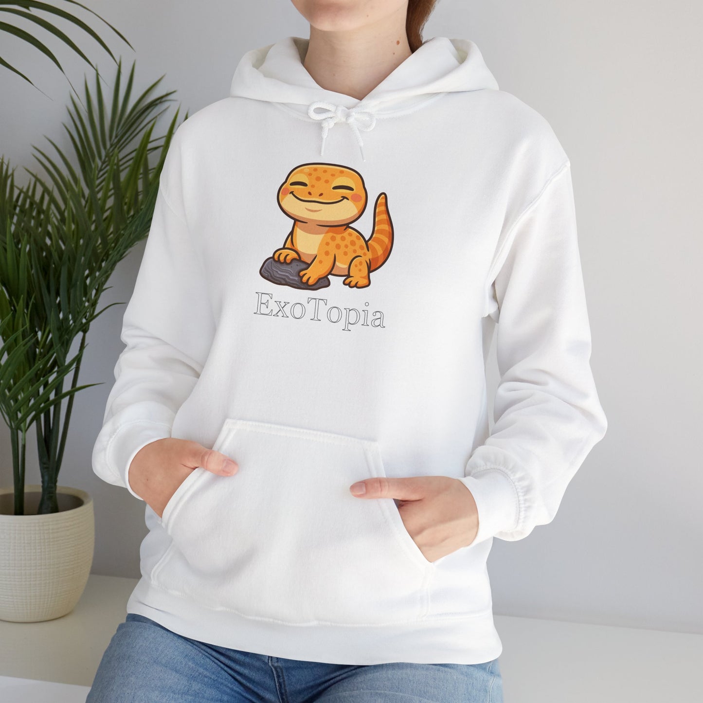 ExoTopia Hoodie - Cute Smiling Lizard