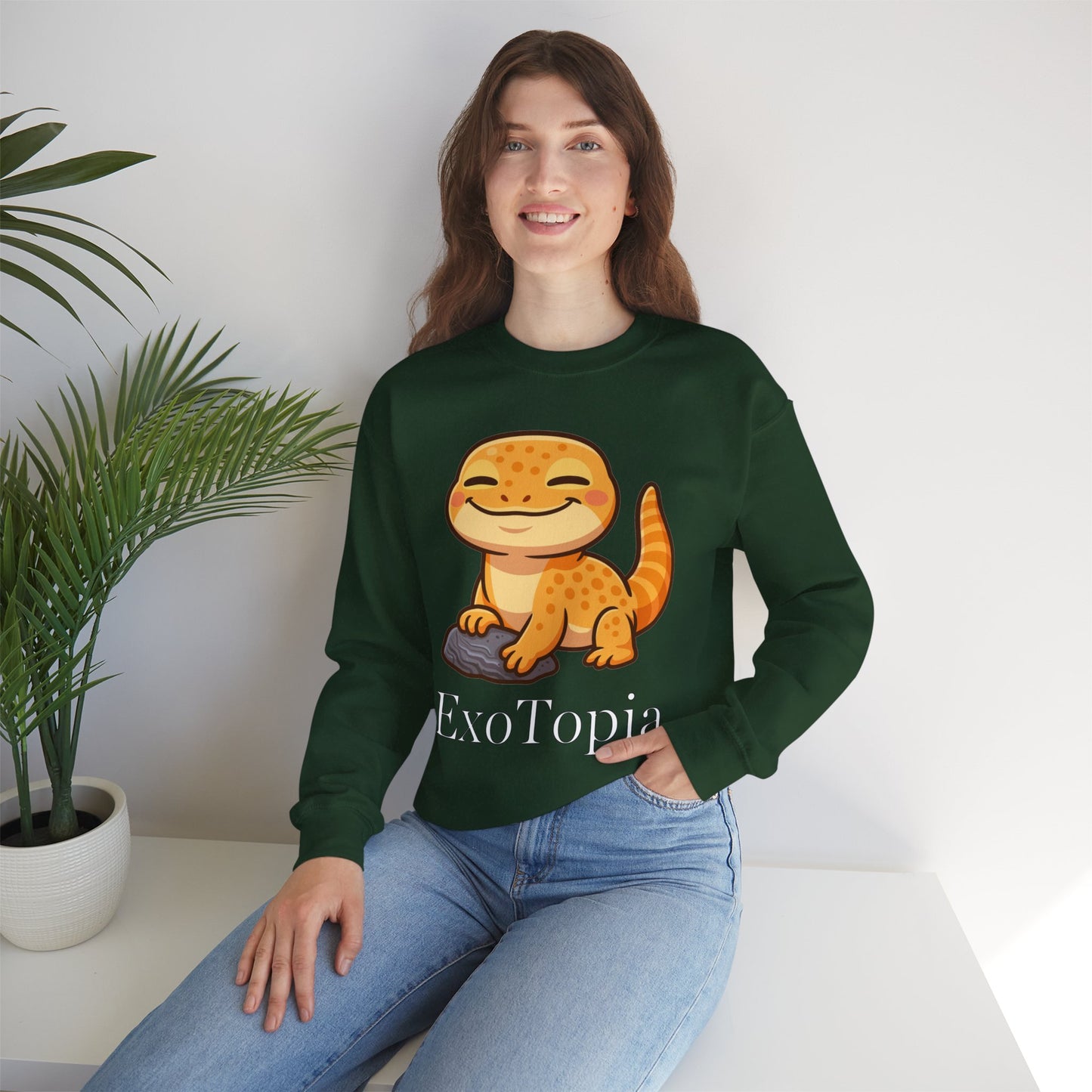 ExoTopia Crewneck - Cute Smiling Lizard