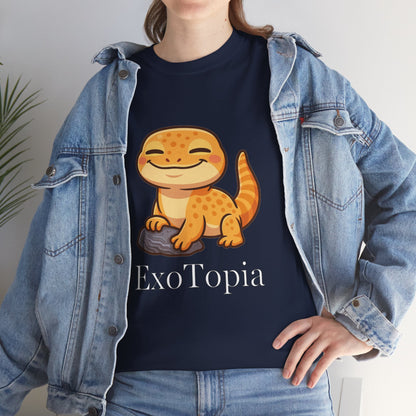 ExoTopia Graphic Tee – Cute Smiling Lizard