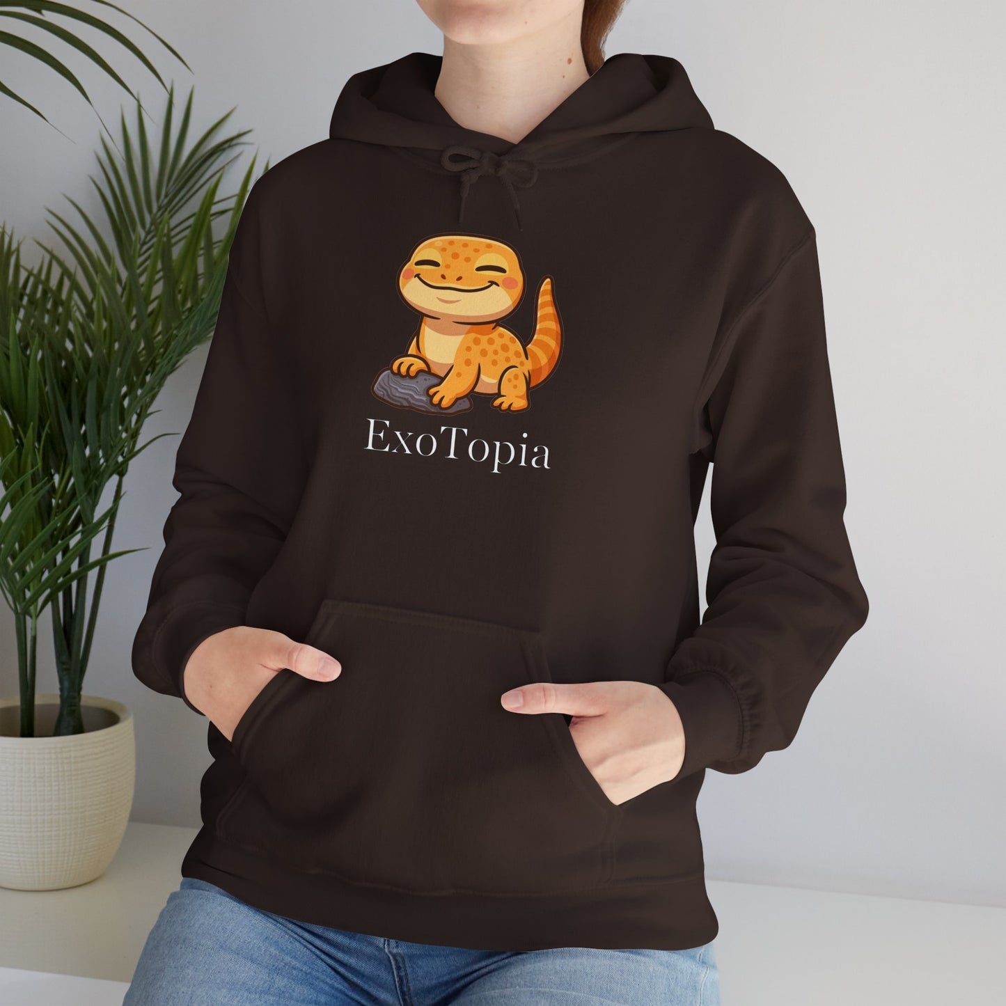 ExoTopia Hoodie - Cute Smiling Lizard