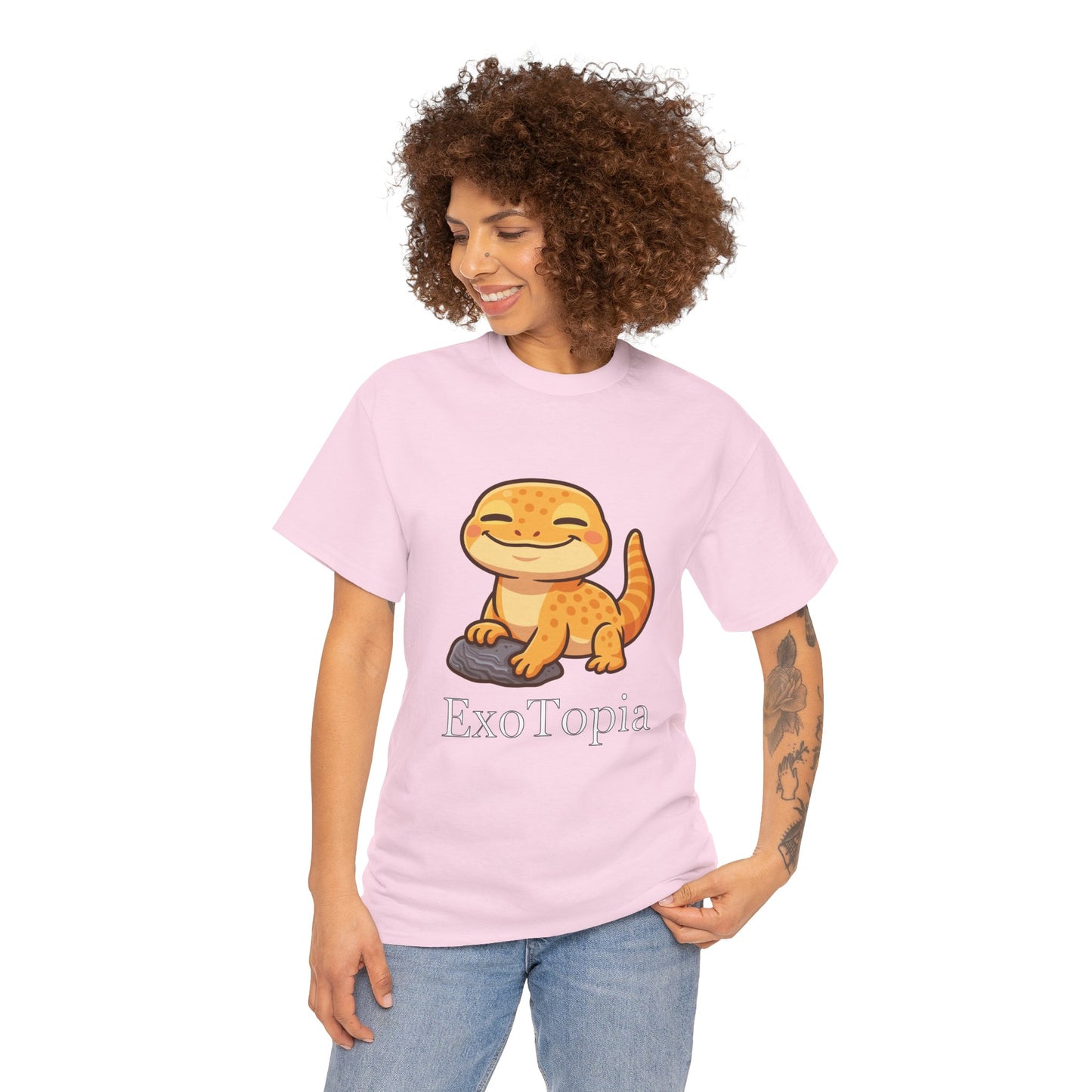 ExoTopia Graphic Tee – Cute Smiling Lizard