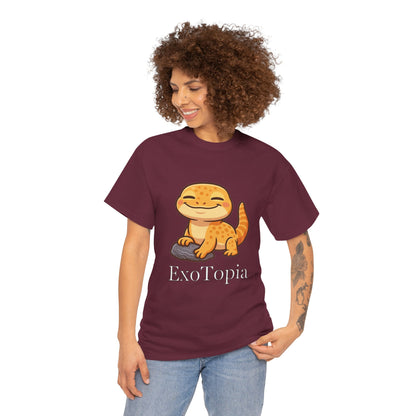ExoTopia Graphic Tee – Cute Smiling Lizard